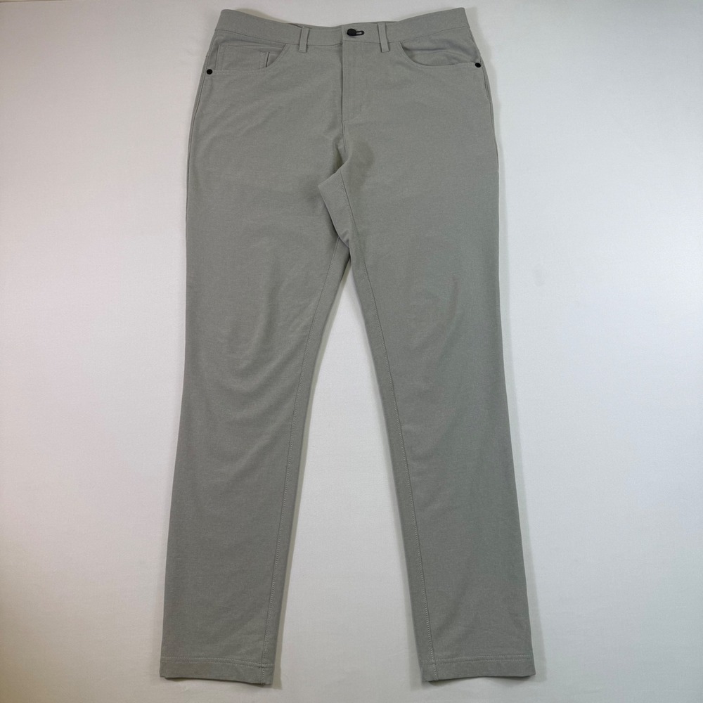 Public Rec Dealmaker 5-Pocket Pants Mens 34x34 Grey Slim Straight Golf Chino NEW